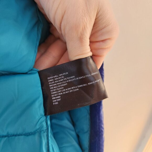 Bernardo Goose Down Puffer Vest Blue Hiking Lightweight Women's XL - Picture 7 of 7